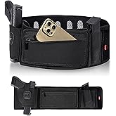NIUFEEK Belly Holster for Concealed Carry, Comfortable Soft Breathable mesh Belly Band Holsters for Men Women,Fits Glock, Taurus, Luger, and Other Pistols with 99% or More and Revolvers Gun Holster