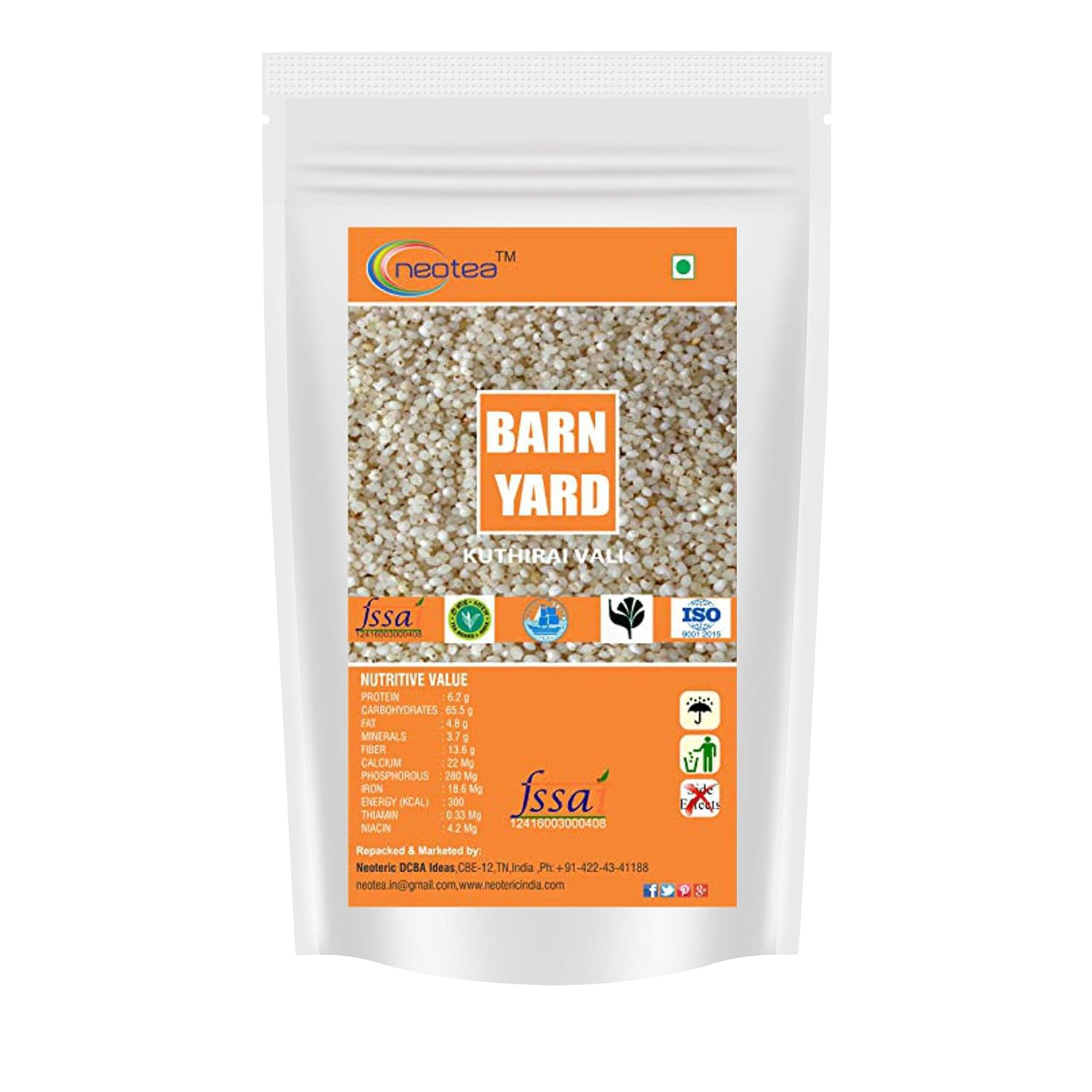 Neotea Barnyard Millet (Kuthiraivali): Amazon.com: Grocery ...