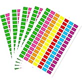 PARLAIM Rectangle Color Coding Labels, 3/4" x1/2" Rectangular, 7 Multi Bright Colors 1575PCS Price Sticker for File Folder Tabs, Garage Sale Sticker, Price tag etc