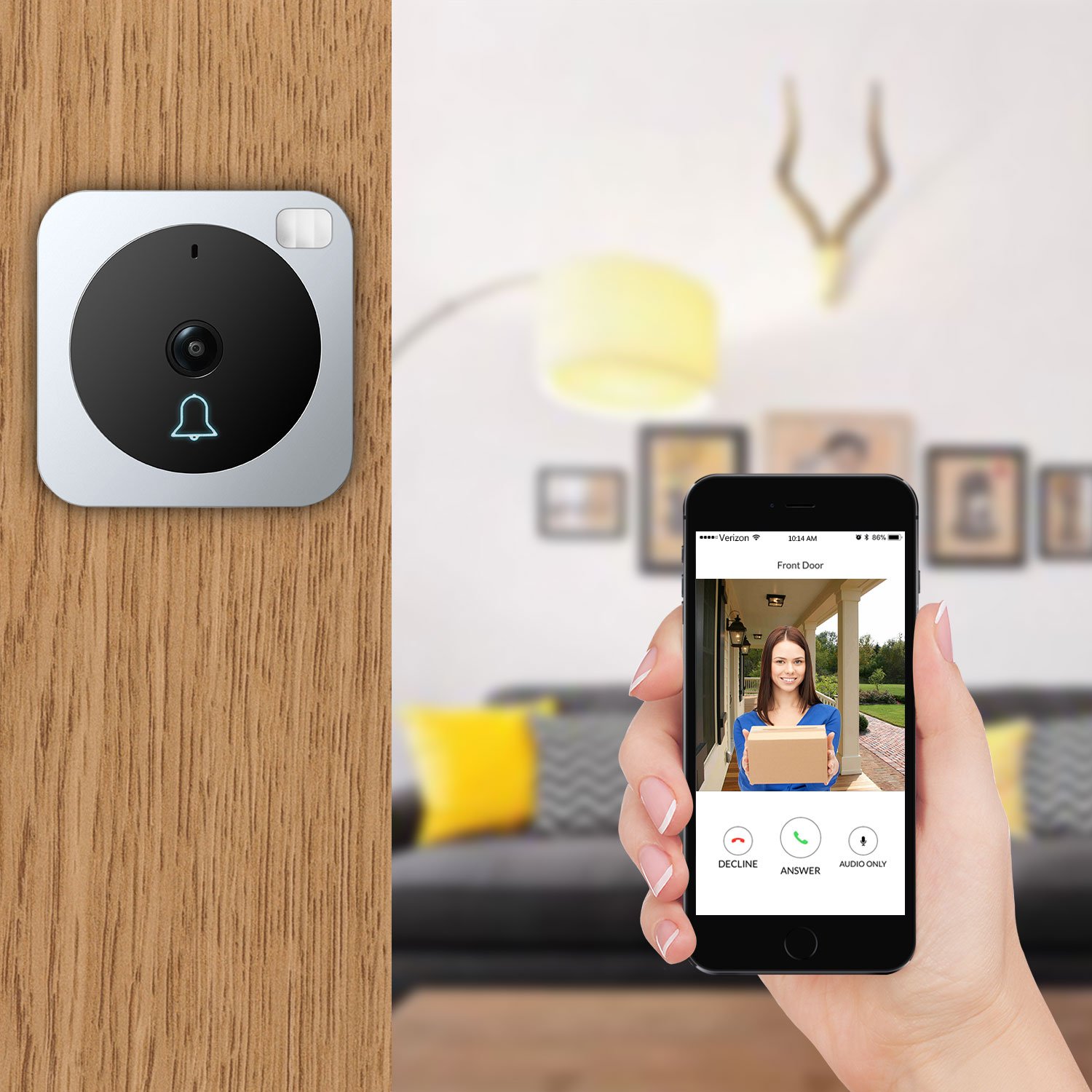 WiFi Video Doorbell Kit Compatible with Alexa Ehco Show, VueBell