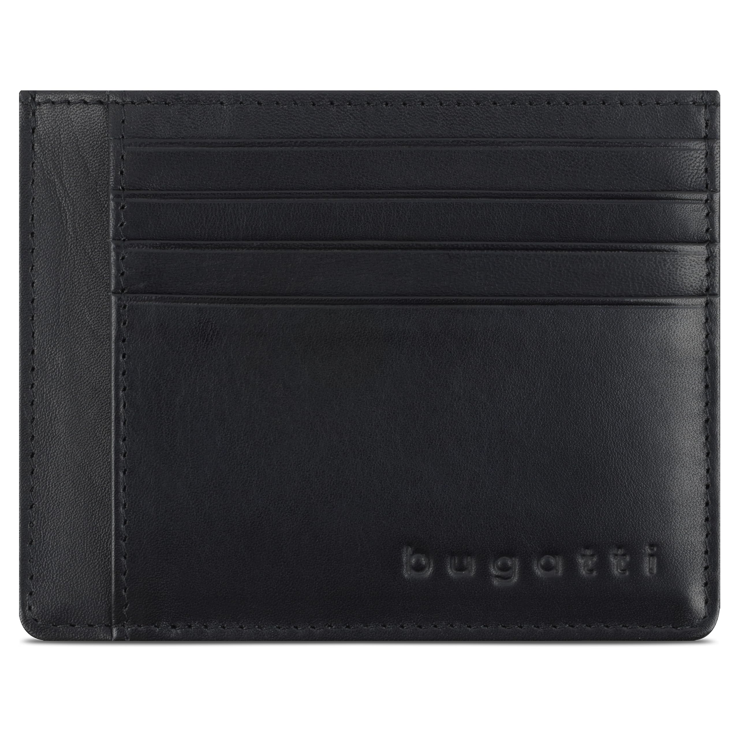 Bugatti Primo for 8 Cards Business Card Case, 12 cm, Black