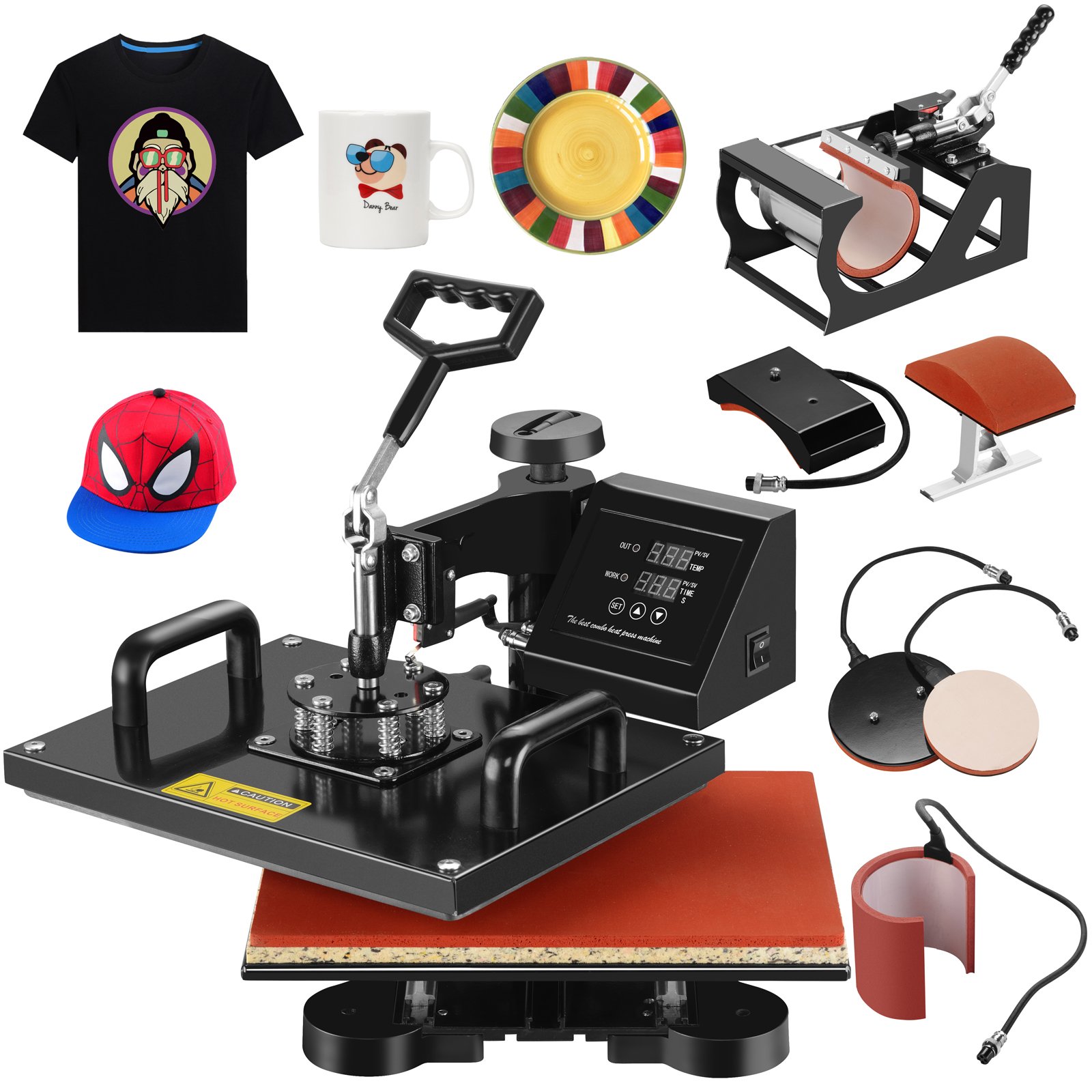 Heat Press Machine5 in 1 SwingAway Heat Transfer Machine for TShirts