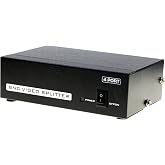 Optimal Shop 4 Ports BNC Video Splitter 1 in 4 Out BNC Coaxial TV CCTV DVR Composite Video Adapter Black