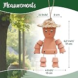 VELENTI Garden Decor Pots Set Of 2 Clay Terracotta Flower Pot Men view 2