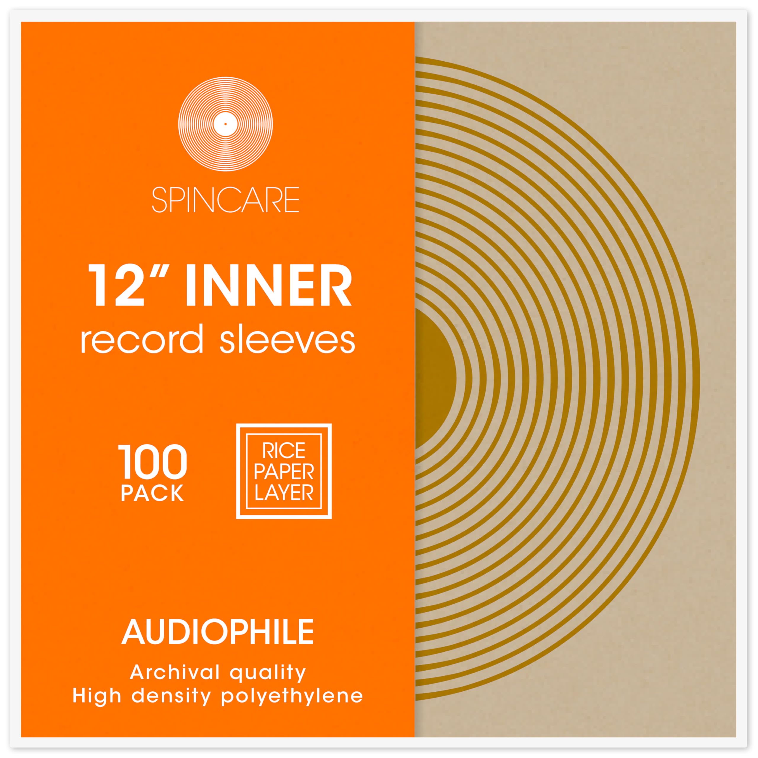 100x 12 Inch Anti Static Inner Vinyl Record Sleeves | Audiophile Poly Lined Plastic Protective Album LP Sleeve | Replaces Paper Sleeves & Fits Inside Cardboard Inners | Archival Quality Triple Ply