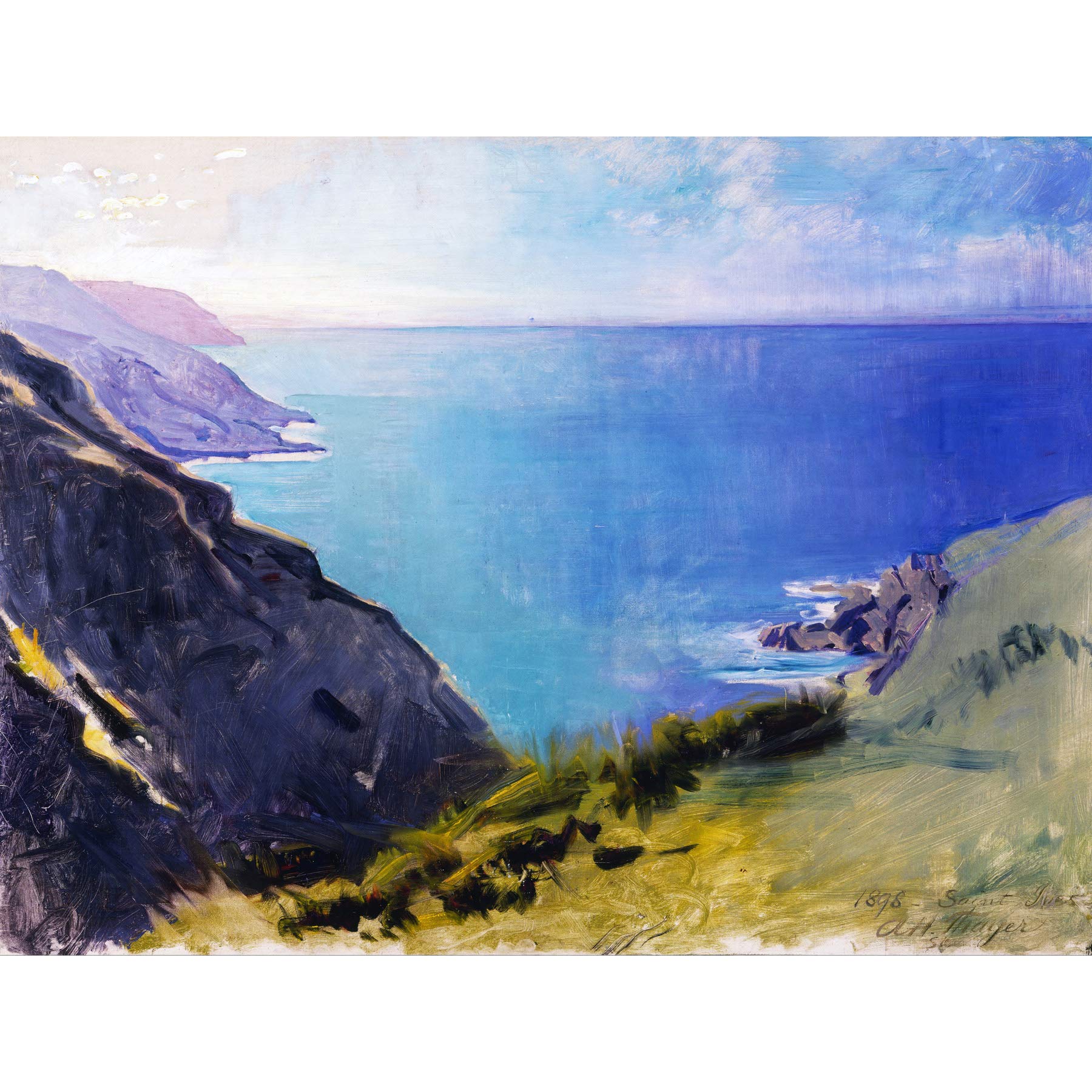 Thayer Cornish Headlands Ocean Landscape Painting Large Wall Art Print Canvas Premium Mural