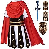 Child Medieval Roman Warrior Knight Renaissance Performance Costume with Accessories