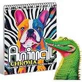 Coloring Book for Adult Relaxation Spiral Bound Printed On One Side, Coloring Book for Women with 24 Patterns, Mindfulness Gifts Arts and Crafts to Relax, Anxiety and Depression - Animal