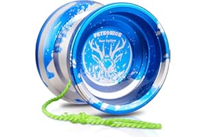 FETESNICE Yoyo Professional Yoyo,Responsive Yoyo for Kids Beginner,Metal yo-yo for Adults,Replacement Unresponsive Yoyo Bearing for Advanced Yoyo Player+Removal Bearing Tool（Blue Sliver）