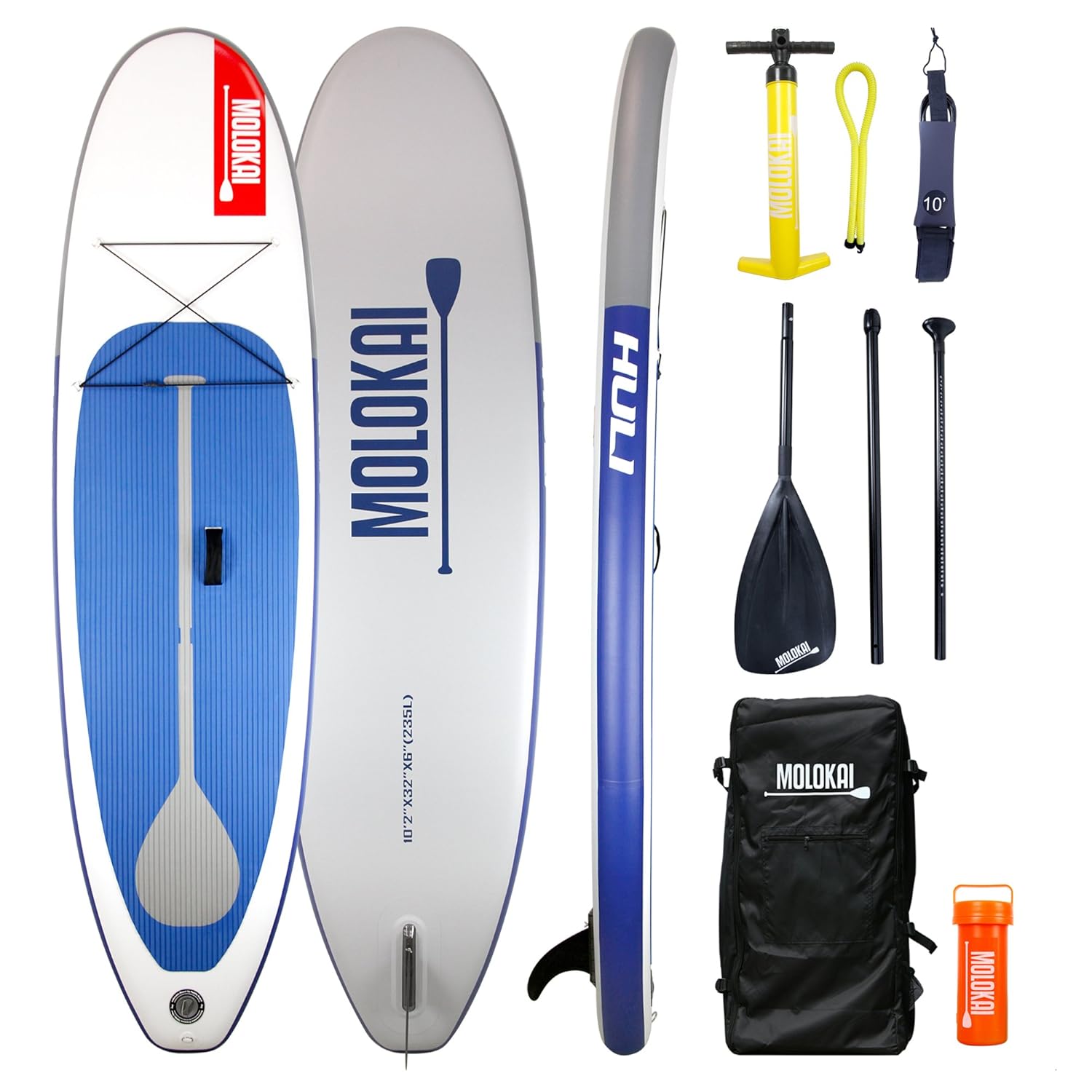 Inflatable Stand Up Paddle Board Kit The Molokai Huli Full ISUP Kit