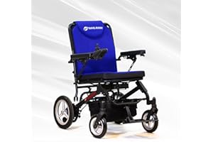 Travel Buggy Electric Wheelchair Dash Ultra Lite, Foldable, Lightweight, Portable, Fold up Armrest, Intuitive 5-speed Joystic
