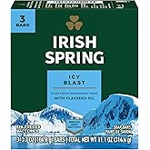 Irish Spring Bath Bar, 3 x 3.75 Oz bars, Icy Blast, 11.25 Oz