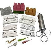 Crappie Soft Plastic Fishing Lure Making KIT - 4 MOLDS, Injector, 4 Colors Resin - FusionX Fishing InjeX - Great for Perch and Panfish
