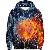 Acoweno Hoodies for Boys Girls Kids, Novelty 3D Print Hooded Long Sleeve Hoody Sweatshirt with Pocket for Teens