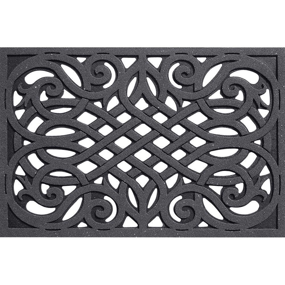 Apache Mills Wrought Iron Gray 24 in. x 36 in. Door Mat