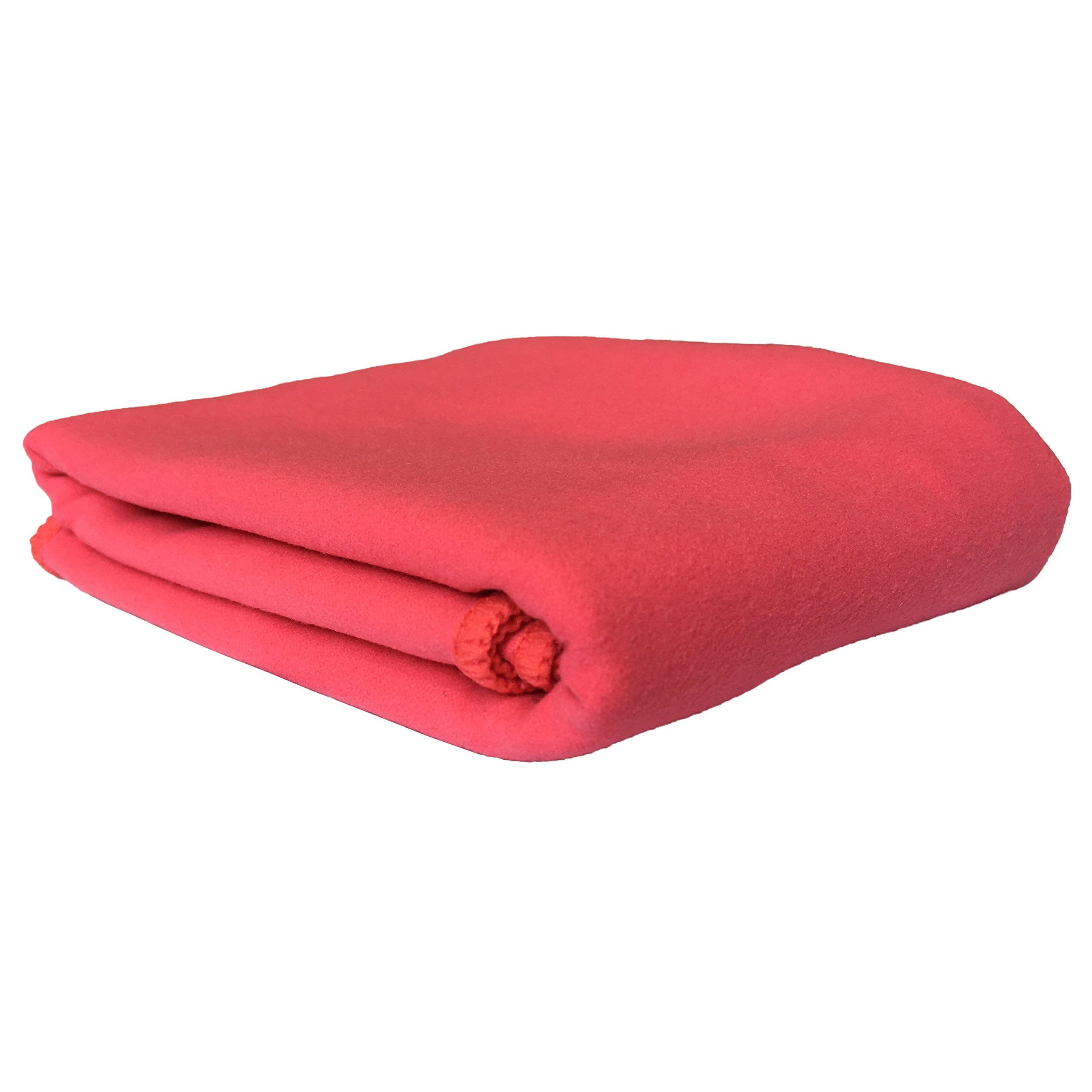Microfibre Towel & Travel Towel with carry Bag - ultra-absorbent light & soft - Perfect for sports, fitness, outdoors, travel, beach, gym, yoga, pilates, bikram, swim, camping, hiking, backpacking, holidays and home. 10 colors (Pink)