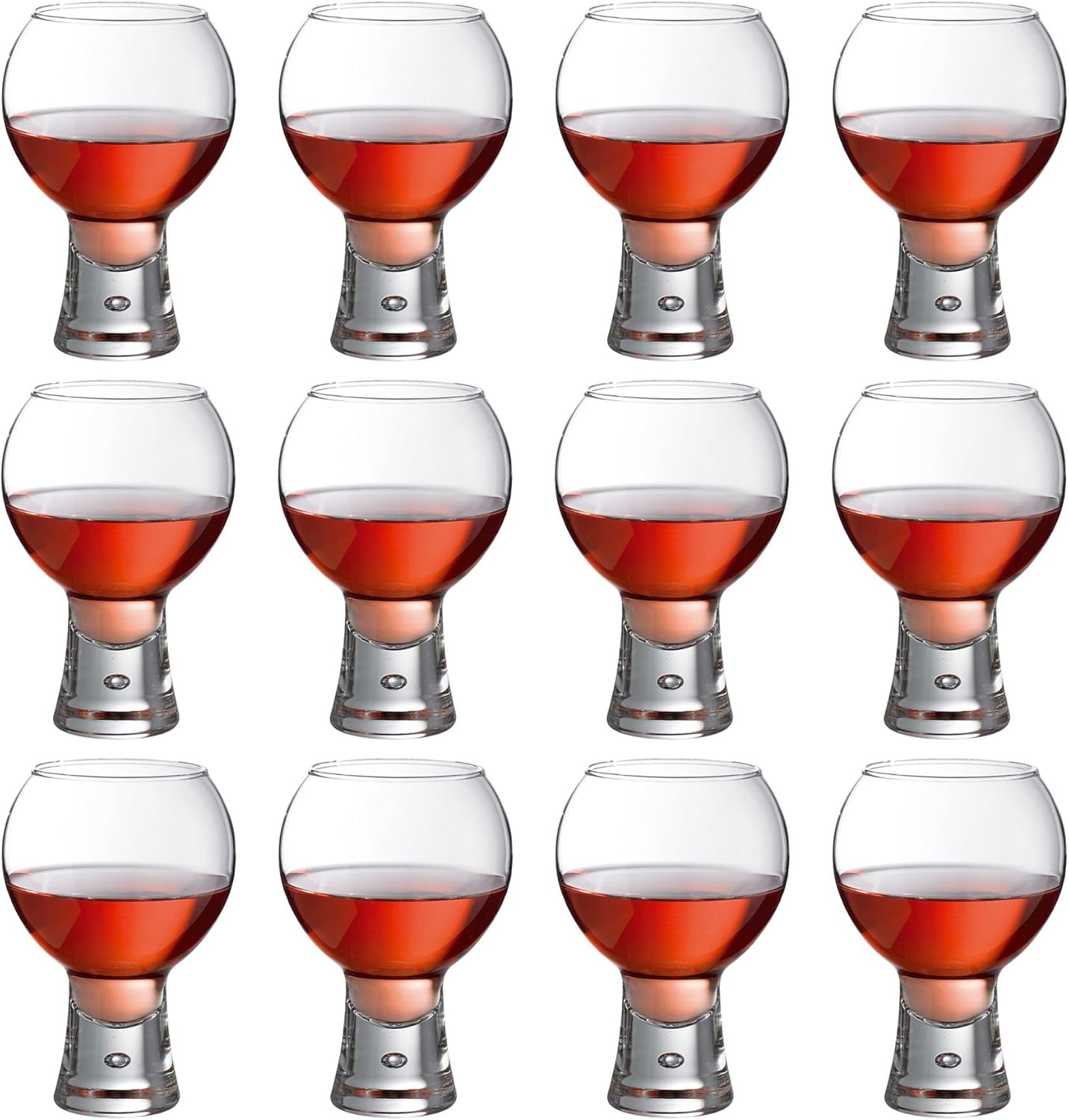 Durobor Alternato Short Stem Bubble Base Wine Glass 410ml Set of 12