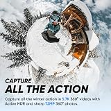Insta360 X3 Snow Bundle Waterproof 360 Action Camera 5.7K 72MP 1/2" Sensor view 3