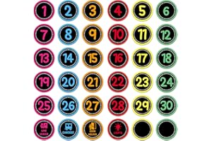 JUESMOS 36 PCS Colorful Number Spot Makers Stickers for Classroom Floor Line Up Spots for Classroom Floor Decals Number Stick