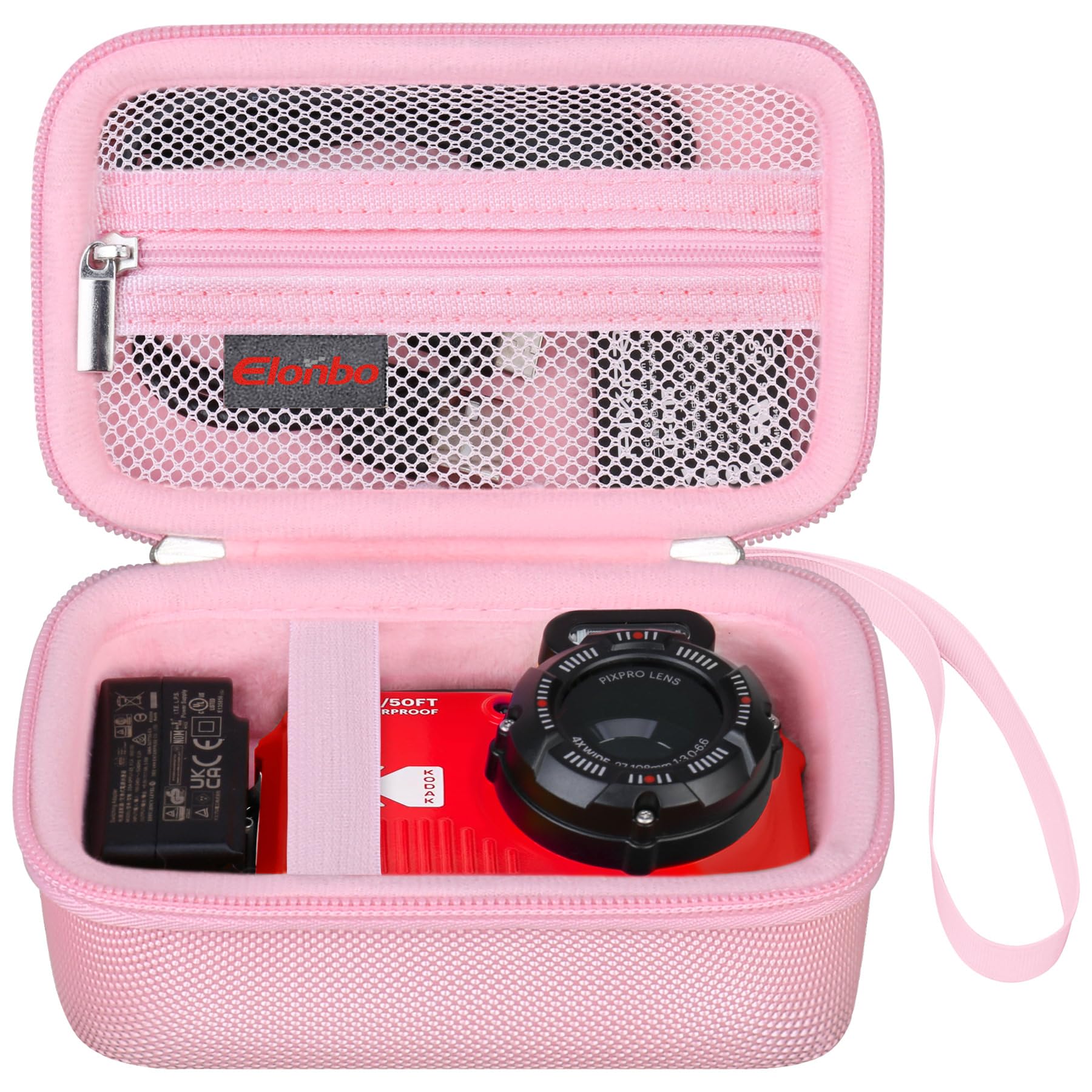 Elonbo Carrying Case for Bitzee Jurassic World Interactive Dinosaur Toy, Bitzee Digital Pet Interactive Virtual Toy Hard Travel Bag, Electronic Pets Kids Toys Storage Cover Organizer Holder, Pink