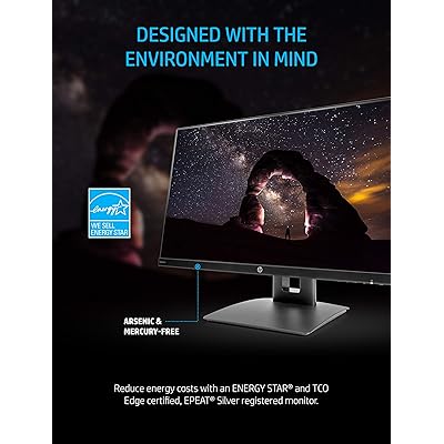 images Hp Vh240A 23.8-Inch Full Hd 1080P Ips Led Monitor hp vh240a 23 8 inch full hd 1080p ips led monitor with built in speakers and vesa mounting rotating portrait landscape tilt and hdmi vga ports