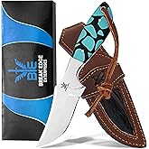 BE BREAK EDGE,Handmade Cowboy Knife for Men & Women,Outdoor Camping Hiking Knife,Stainless Fixed Blade 7.5’’ Gift for Boy Friend, Full tang knife