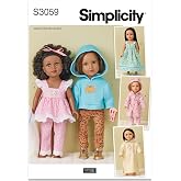 Simplicity S3059 18" Doll Clothes Sewing Pattern by Elaine Heigl Designs, One Size