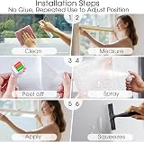 Lifetree Frosted Window Film Privacy Opaque 44.5x200 cm Static Cling view 8