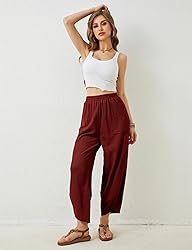 Xiaoxuemeng Womens Baggy Wide Leg Pants Casual