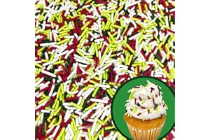 Manvscakes, Natural Christmas Sprinkles, No Artificial Dyes, Gluten Free, Holiday Cookies, Edible, Christmas Cake Decorations, 3 ounces, Nut Free, Baking
