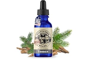MOUNTAINEER BRAND, 100% NATURAL ALWAYS Mountaineer Brand Natural Beard Oil with Timber Scent | Made in West Virgina | Hydrates, Moisturises, Softens & Conditions for Beard Growth | Treats Dry Itchy Beards for Men | 2oz