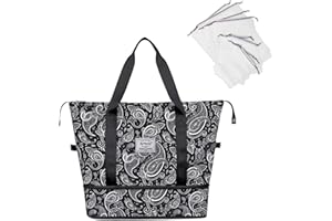 NPBAG Women Travel Duffel, Multi Functional Large Expandable Weekender Carry-on Tote, Gym Workout Overnight Bag, Mommy Hospital Bag for Labor and Delivery