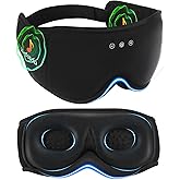 BambooCotton 3D Bluetooth Sleep Mask, LC-dolida 2025 New Sleep Headphones, Wireless Comfort, Sustainable Luxury for Better Sleep