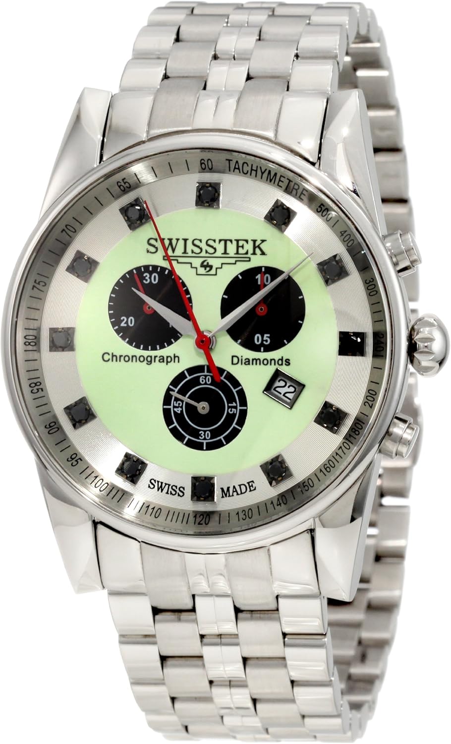 Swisstek SK13624G Limited Edition Black Diamond Chronograph