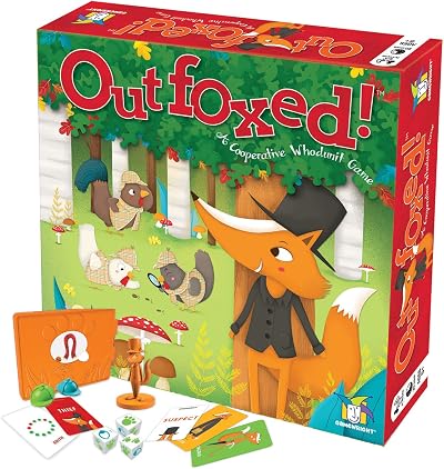 Gamewright Outfoxed! Game Board Game 2-4 Players 5+ 20 Minutes