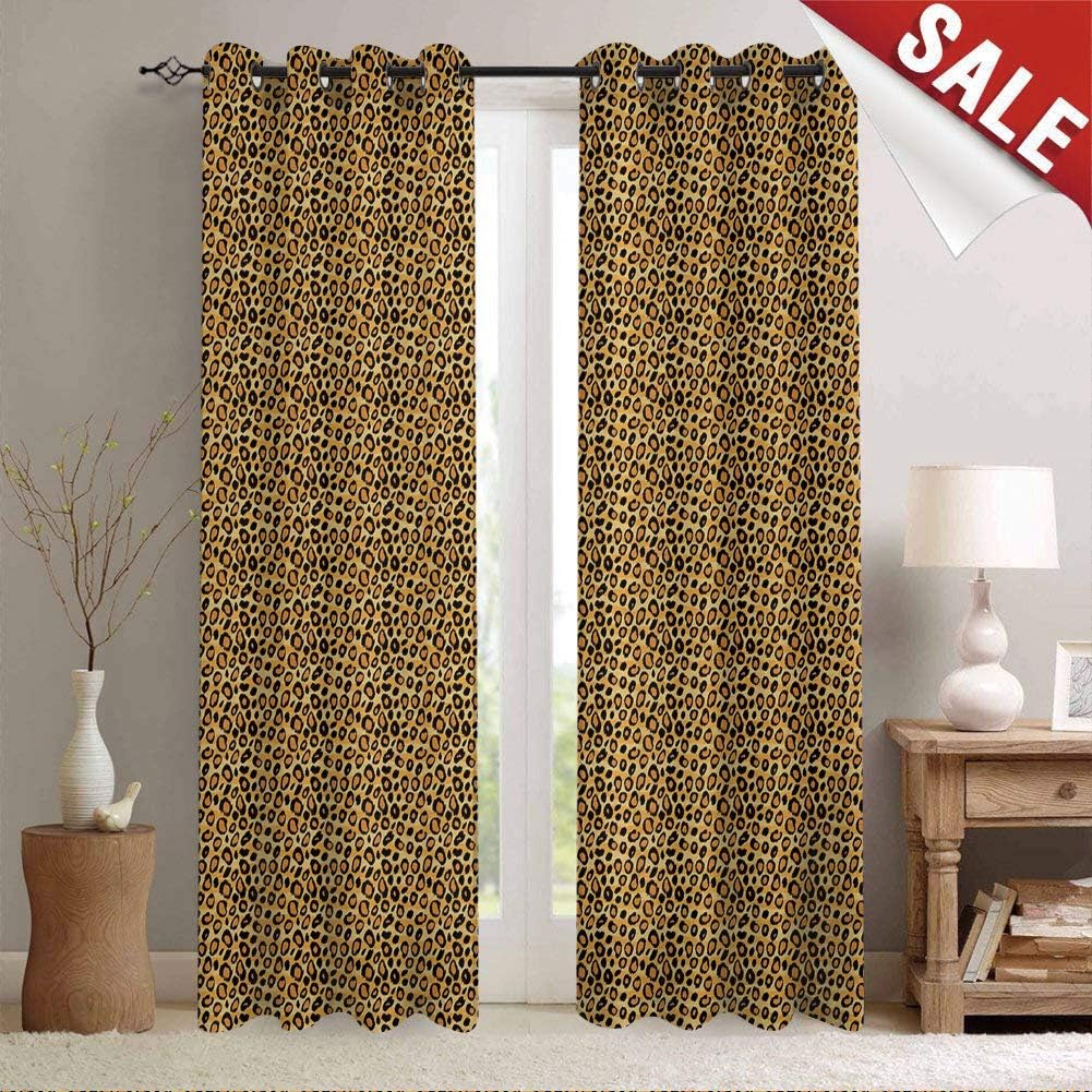 Blackout Curtains for Living Room Printed Curtain SpottyJungleSafari
