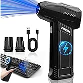 Compressed Air Duster - 180,000 RPM Electric Air Duster - with Brushless Motor, 3-Gear Adjustable Air Duster - for Keyboard, PC, Car, Air Bed, and Home Cleaning (X11)