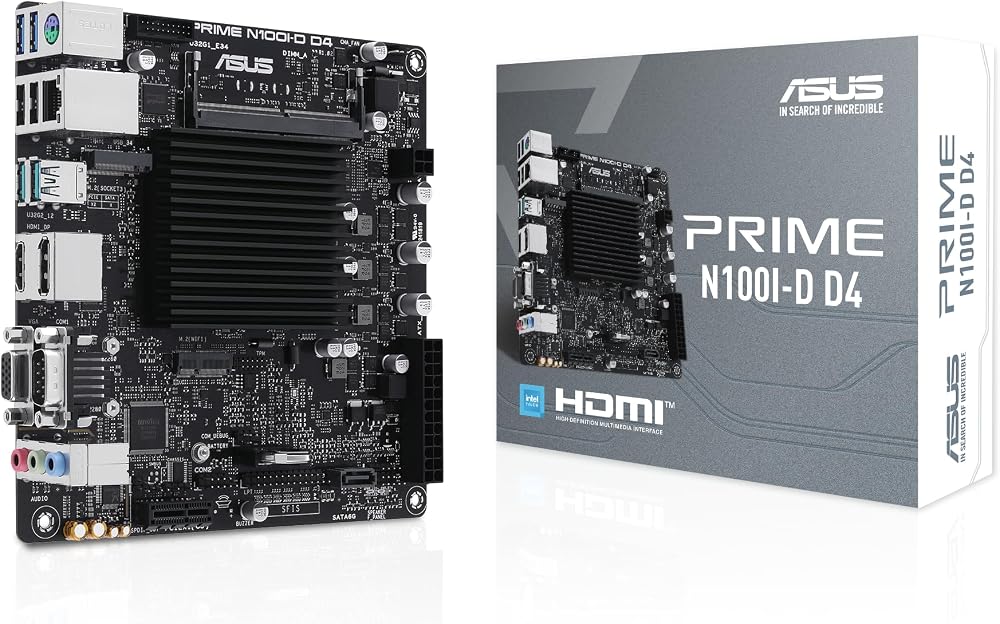 ASUS Prime N100I-D D4 Intel N100 Fanless Motherboard PCIe 3.0 USB 3.2 M.2 DDR4