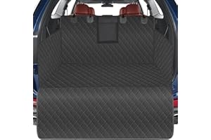Portin Cargo Liner Pet Trunk Liner Mat SUV Dog Cargo Cover, Waterproof Dog Seat Cover for Back Seat Trucks SUV with Bumper Fl