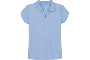 Nautica Girls' Short Sleeve Performance Polo