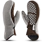 EZPACE Women's Sherpa Mitten Warm Fleece Gloves for Cold Weather Winter