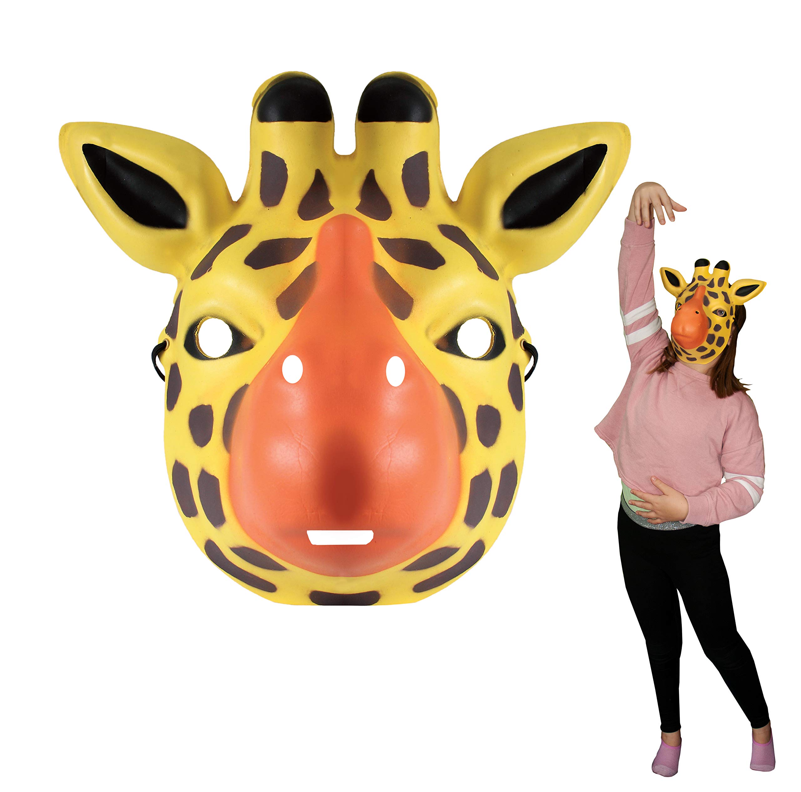 Deluxebase Wild Faces - Giraffe Realistic Giraffe Mask for Kids, Soft Foam Animal Face Mask for Dress-Up, Roleplay & Pretend Play, Lightweight, Comfortable Costume Mask for Children.