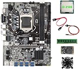 Lodokdre B75 BTC Mining Motherboard 8x PCIE USB3.0 I3 2120 CPU Fan 4GB RAM view 1