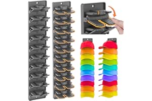 BRUBEQO Hat Organizer for Baseball Caps 2 Packs with Built-in Spring Clips - Wall Mount Closet Hat Rack Holder,Storage for Door/Closet Display Hat Racks Hanger (Strong Adhesive & Screws) Matte Black.