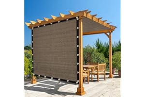 Amagenix 90% Shade Fabric 4'X 4' Mocha Sun Shade Cloth with Grommets for Pergola Replacement Shade Cover Canopy, Heavy Duty, Cable Zip Ties Included (We Customized)