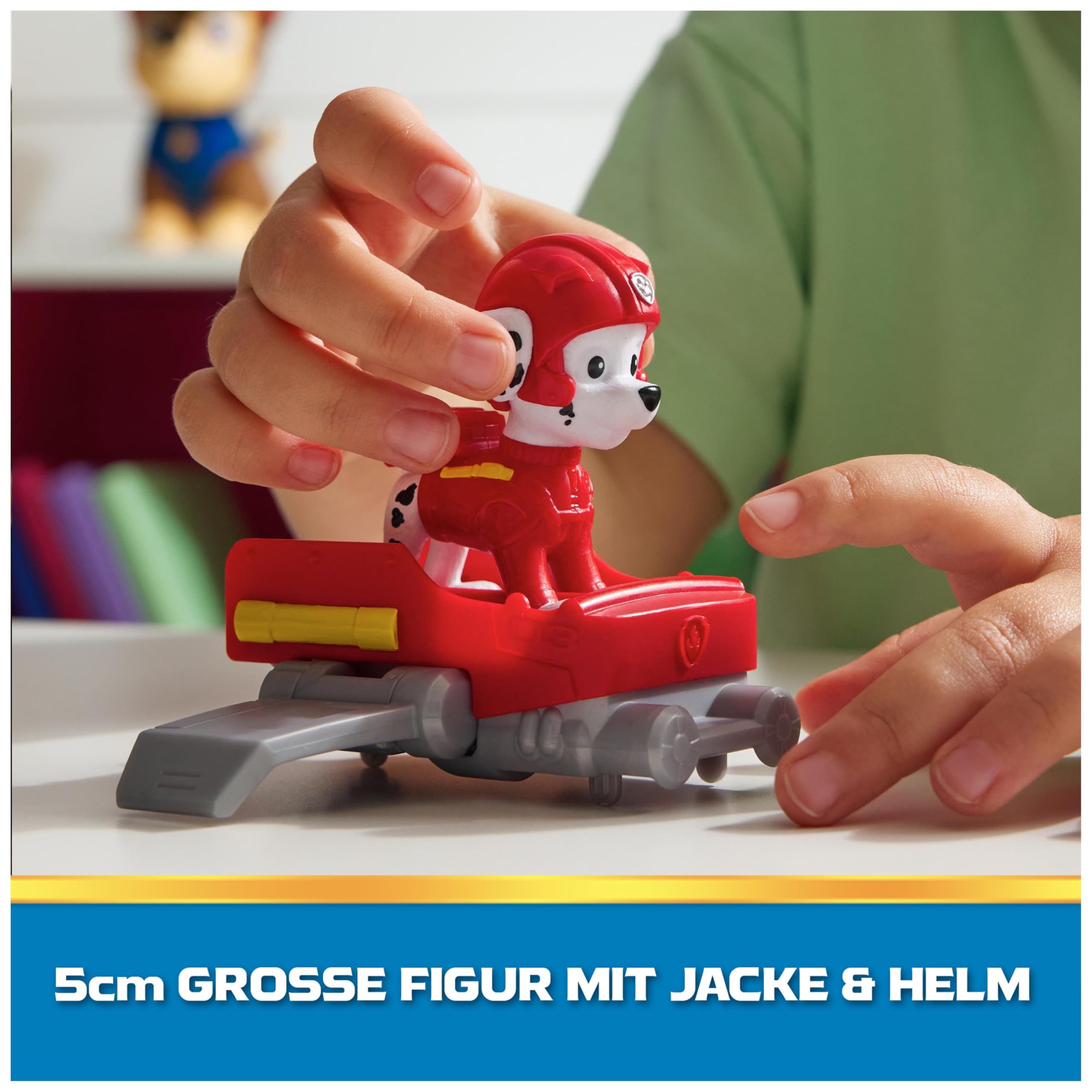 PAW PATROL, Marshall Action Pup, Spielfigur mit Mini-Rettungsflugzeug mit ausklappbaren Flügeln, Spielzeug für Kinder ab 3 Jahren 4