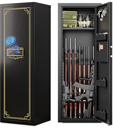 First Watch / Homak 8-Gun Double Door Security Cabinet, Black
