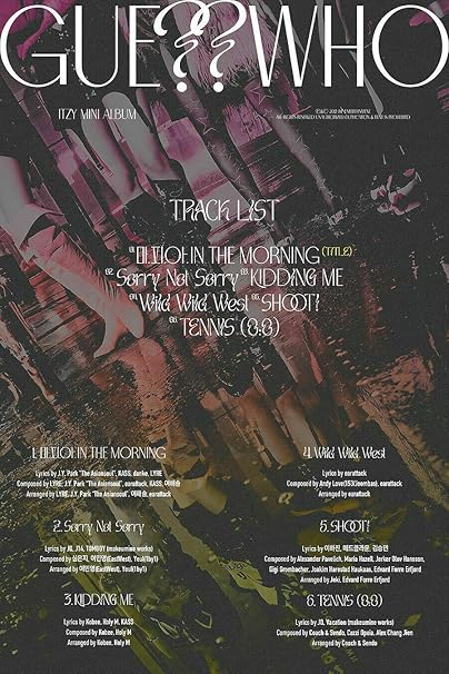 Itzy Itzy Guess Who Album Day Ver Cd 72p Photo Book 2 Photo Card Mini Folding Poster On Pack Sticker Pack News Paper K Pop Sealed Tracking Number Amazon Com Music