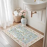 jinchan Floraison Floral Entryway Rug 2x3 Soft Washable Rugs Non Slip Low Pile Door Mat Indoor Enterance Small Chinoiserie Fl
