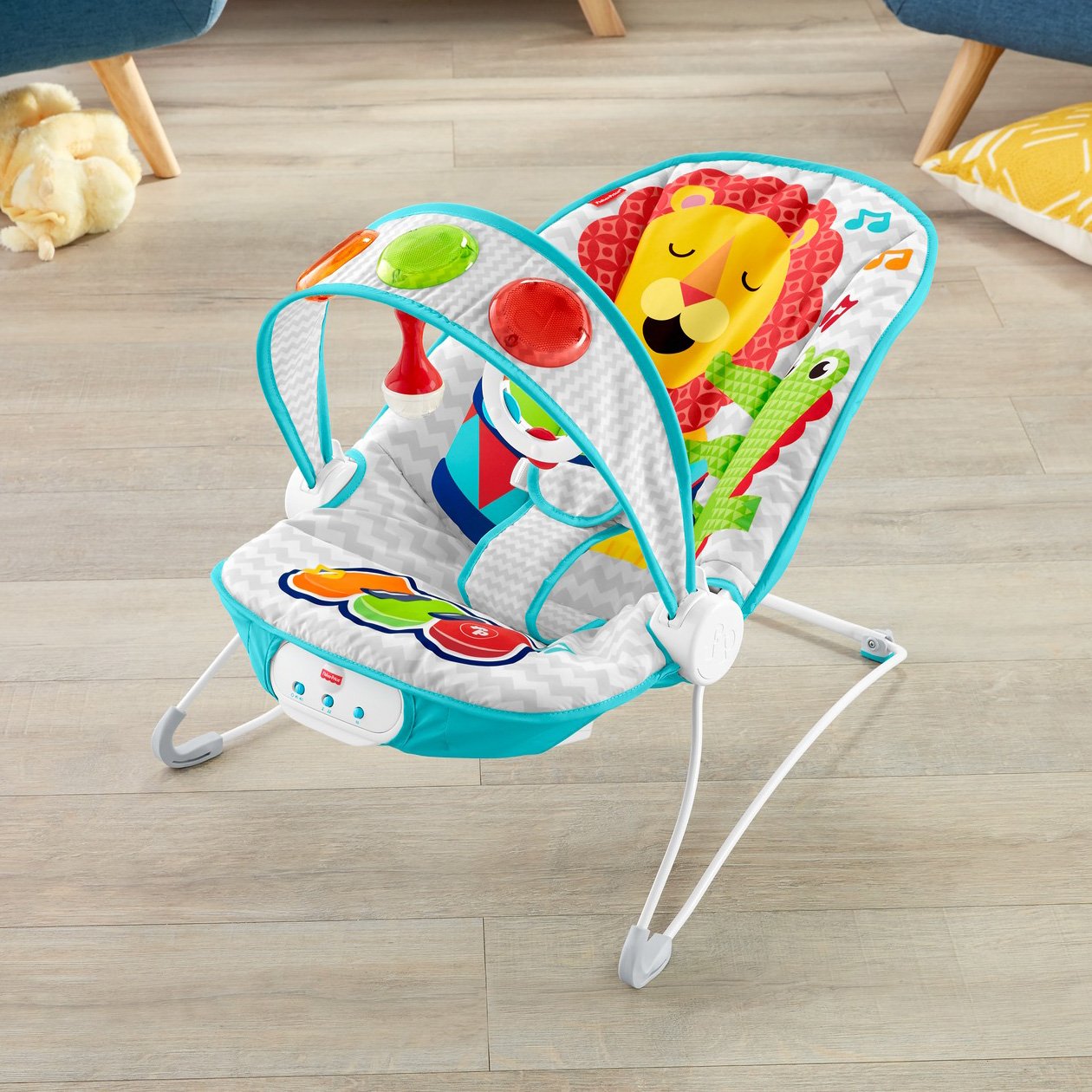 fisher price deluxe kick n play musical bouncer